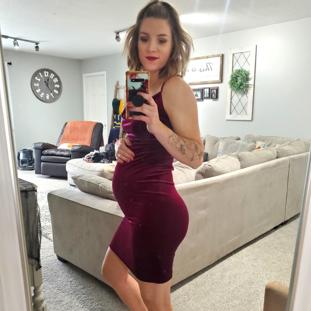 Beautiful Velvet Cowl Neck Dress
